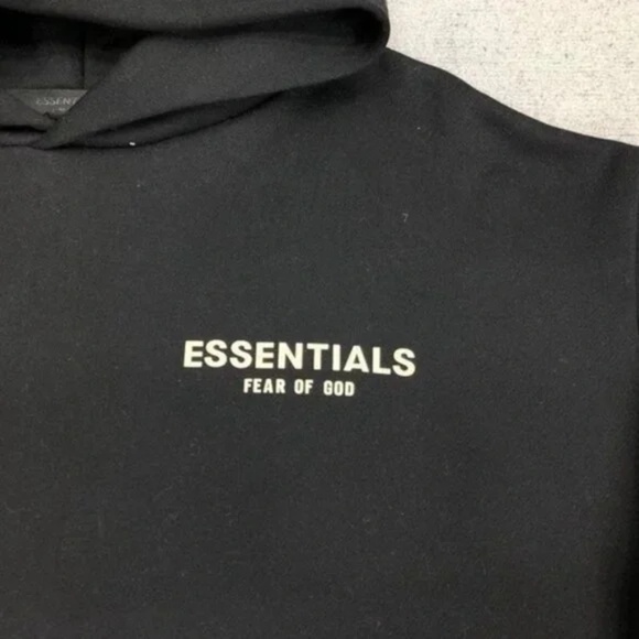 Essentials Fear of God Hoodie Black XXLarge authenticity tag Inside - Picture 5 of 8